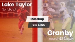 Matchup: Lake Taylor vs. Granby  2017