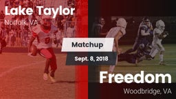 Matchup: Lake Taylor vs. Freedom  2018