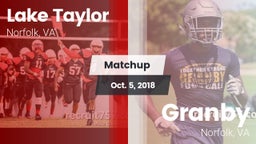 Matchup: Lake Taylor vs. Granby  2018
