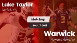 Matchup: Lake Taylor vs. Warwick  2019