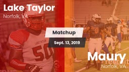 Matchup: Lake Taylor vs. Maury  2019