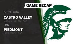 Recap: Castro Valley  vs. Piedmont  2016