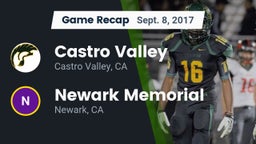 Recap: Castro Valley  vs. Newark Memorial  2017