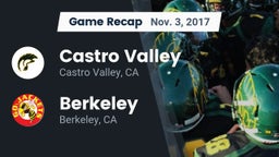 Recap: Castro Valley  vs. Berkeley  2017