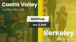 Matchup: Castro Valley vs. Berkeley  2018