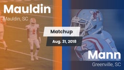 Matchup: Mauldin vs. Mann  2018