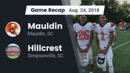 Recap: Mauldin  vs. Hillcrest  2018