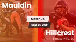 Matchup: Mauldin vs. Hillcrest  2020