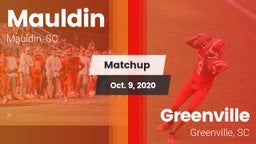 Matchup: Mauldin vs. Greenville  2020