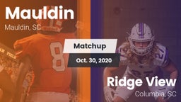 Matchup: Mauldin vs. Ridge View  2020