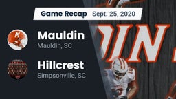 Recap: Mauldin  vs. Hillcrest  2020
