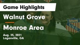Walnut Grove  vs Monroe Area  Game Highlights - Aug. 25, 2021