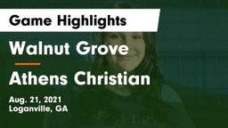Walnut Grove  vs Athens Christian  Game Highlights - Aug. 21, 2021