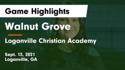 Walnut Grove  vs Loganville Christian Academy  Game Highlights - Sept. 13, 2021