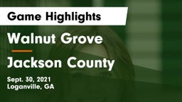 Walnut Grove  vs Jackson County  Game Highlights - Sept. 30, 2021