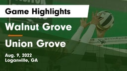 Walnut Grove  vs Union Grove  Game Highlights - Aug. 9, 2022