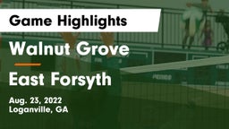 Walnut Grove  vs East Forsyth  Game Highlights - Aug. 23, 2022