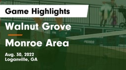 Walnut Grove  vs Monroe Area  Game Highlights - Aug. 30, 2022
