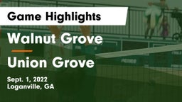 Walnut Grove  vs Union Grove  Game Highlights - Sept. 1, 2022