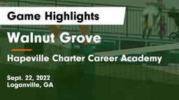 Walnut Grove  vs Hapeville Charter Career Academy Game Highlights - Sept. 22, 2022