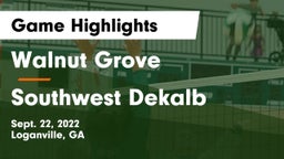 Walnut Grove  vs Southwest Dekalb  Game Highlights - Sept. 22, 2022