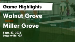 Walnut Grove  vs Miller Grove  Game Highlights - Sept. 27, 2022