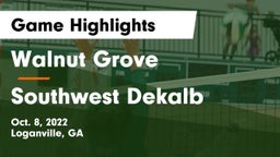 Walnut Grove  vs Southwest Dekalb  Game Highlights - Oct. 8, 2022