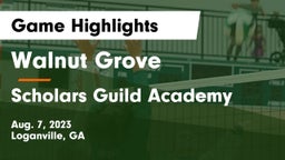 Walnut Grove  vs Scholars Guild Academy Game Highlights - Aug. 7, 2023