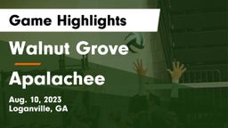 Walnut Grove  vs Apalachee  Game Highlights - Aug. 10, 2023