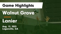 Walnut Grove  vs Lanier  Game Highlights - Aug. 12, 2023