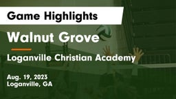Walnut Grove  vs Loganville Christian Academy  Game Highlights - Aug. 19, 2023