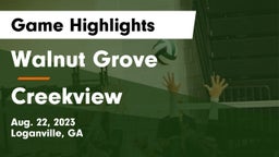 Walnut Grove  vs Creekview  Game Highlights - Aug. 22, 2023