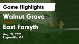 Walnut Grove  vs East Forsyth  Game Highlights - Aug. 22, 2023