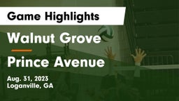 Walnut Grove  vs Prince Avenue  Game Highlights - Aug. 31, 2023