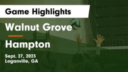 Walnut Grove  vs Hampton  Game Highlights - Sept. 27, 2023