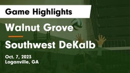 Walnut Grove  vs Southwest DeKalb  Game Highlights - Oct. 7, 2023