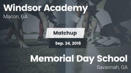 Matchup: Windsor Academy vs. Memorial Day School 2016