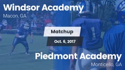 Matchup: Windsor Academy vs. Piedmont Academy  2017