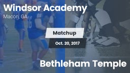 Matchup: Windsor Academy vs. Bethleham Temple 2017