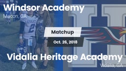 Matchup: Windsor Academy vs. Vidalia Heritage Academy 2018