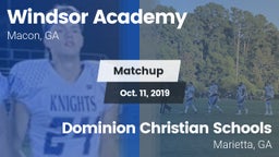 Matchup: Windsor Academy vs. Dominion Christian Schools 2019
