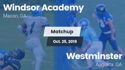 Matchup: Windsor Academy vs. Westminster  2019