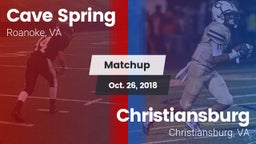 Matchup: Cave Spring vs. Christiansburg  2018