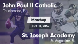 Matchup: John Paul II Catholi vs. St. Joseph Academy  2016