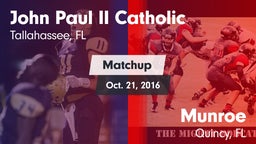 Matchup: John Paul II Catholi vs. Munroe  2016