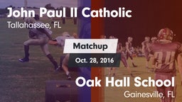 Matchup: John Paul II Catholi vs. Oak Hall School 2016
