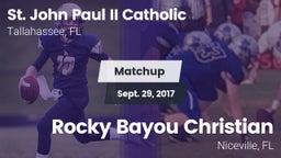 Matchup: St. John Paul II vs. Rocky Bayou Christian  2017