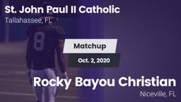 Matchup: St. John Paul II vs. Rocky Bayou Christian  2020