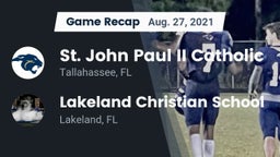 Recap: St. John Paul II Catholic  vs. Lakeland Christian School 2021
