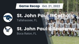 Recap: St. John Paul II Catholic  vs. St. John Paul II Academy 2022